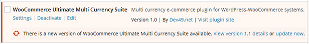 WooCommerce Ultimate Multi Currency Suite - automatic updates